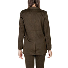 ICHI Green Polyester Blazer - IT42|M - Coats & Jackets