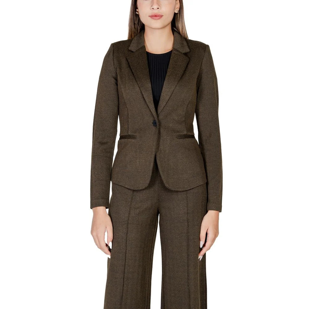 ICHI Green Polyester Blazer - IT44|L