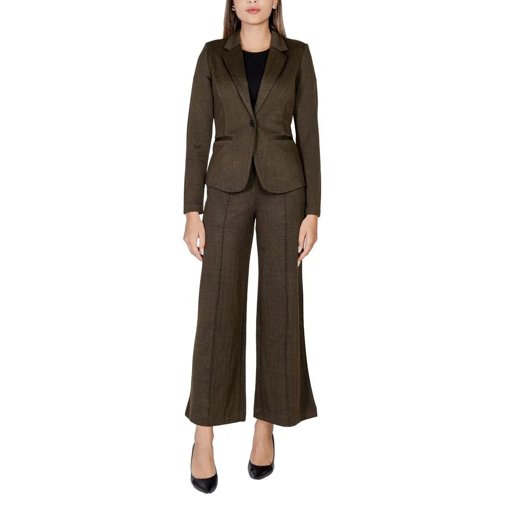 ICHI Green Polyester Blazer - IT44|L - Coats & Jackets