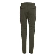 ICHI Green Polyester Pant - Trousers