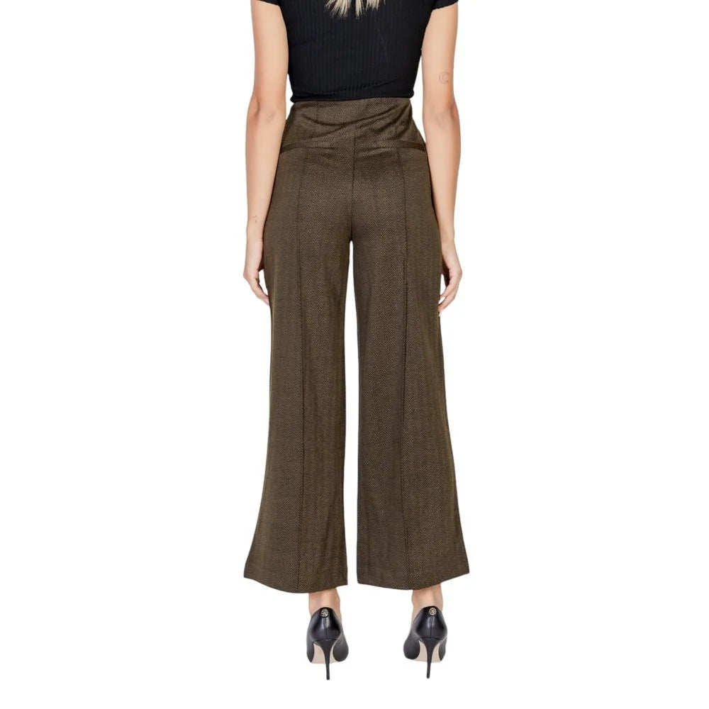 ICHI Green Polyester Pant - XL