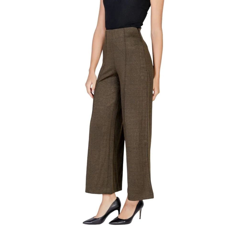 ICHI Green Polyester Pant - XL - Trousers