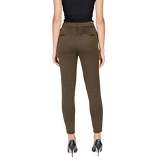 ICHI Green Polyester Skinny Pant - Trousers