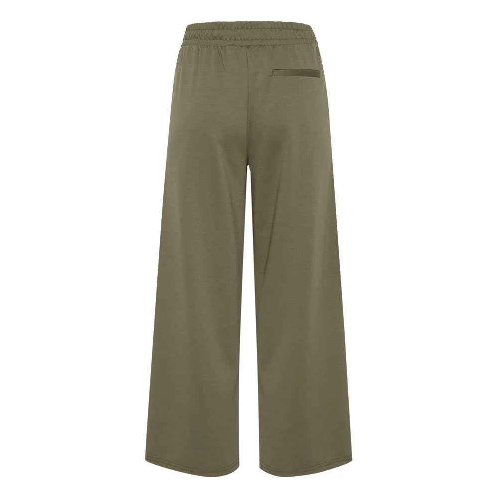 ICHI Green Recycled Polyester Pant - Trousers