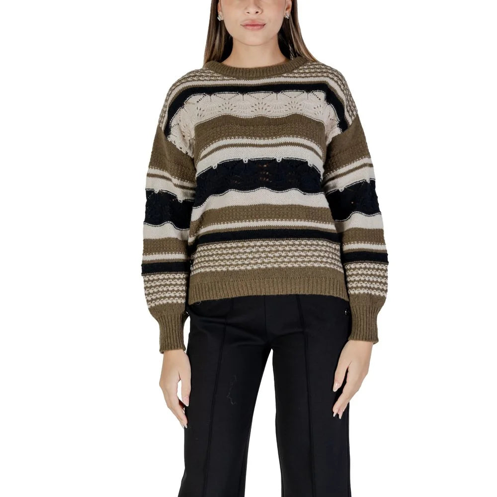 ICHI Green Recycled Polyester Sweater - IT38|XS