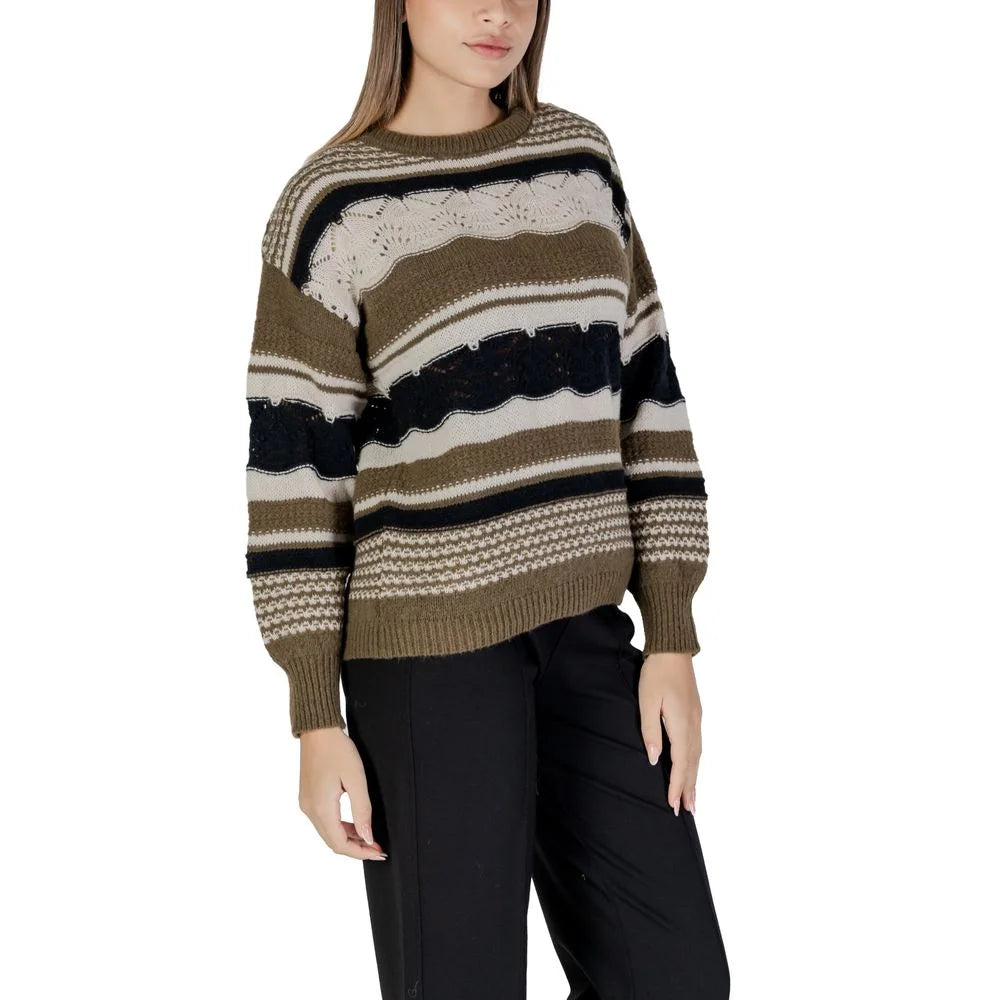 ICHI Green Recycled Polyester Sweater - IT38|XS - Sweaters