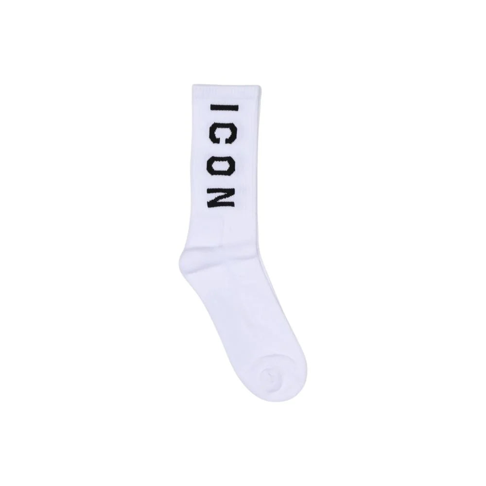 Icon White Cotton Sock - One Size