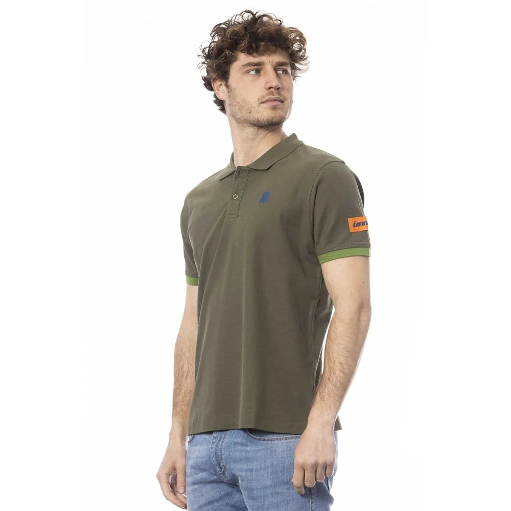 Invicta Green Cotton Men Polo Shirt - Polos