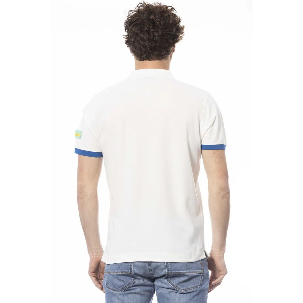 Invicta White Cotton Men Polo Shirt - Polos