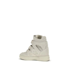 Isabel Marant Beige Calf Leather Bos Taurus Platform Sneakers - EU39/US9