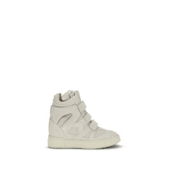 Isabel Marant Beige Calf Leather Bos Taurus Platform Sneakers - EU39/US9