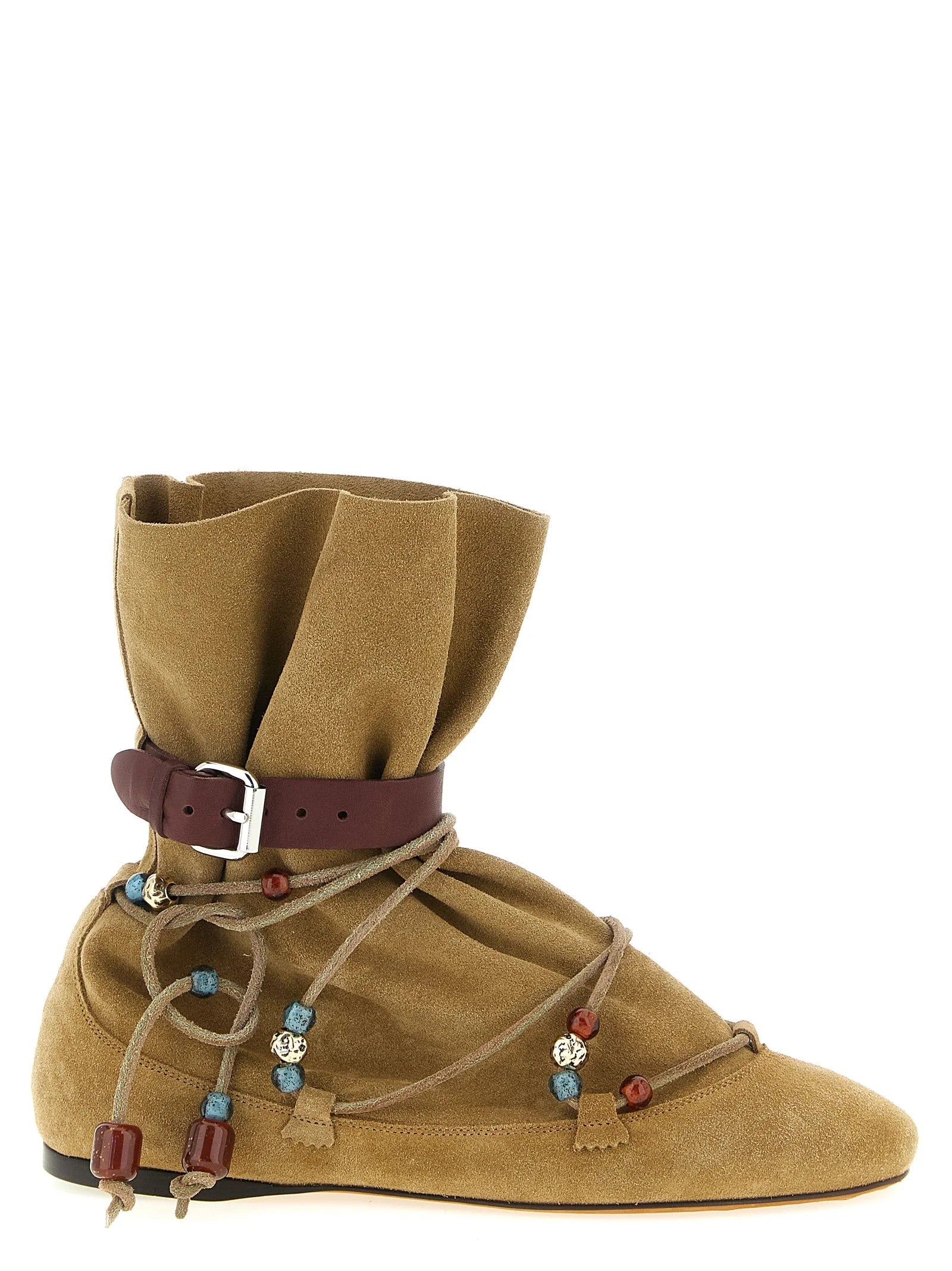 Isabel Marant Beige Calfskin Ankle Boots - EU40/US10