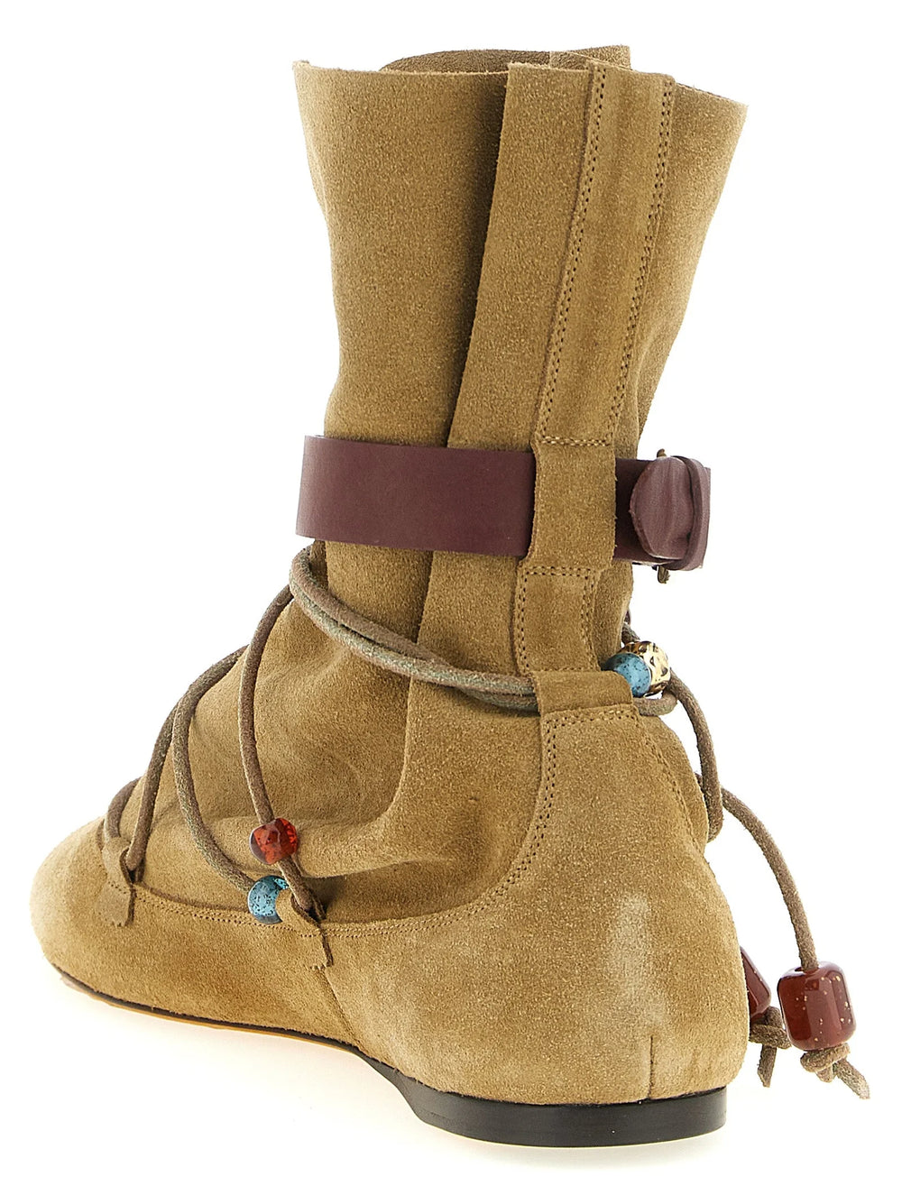 Isabel Marant Beige Calfskin Ankle Boots - EU40/US10