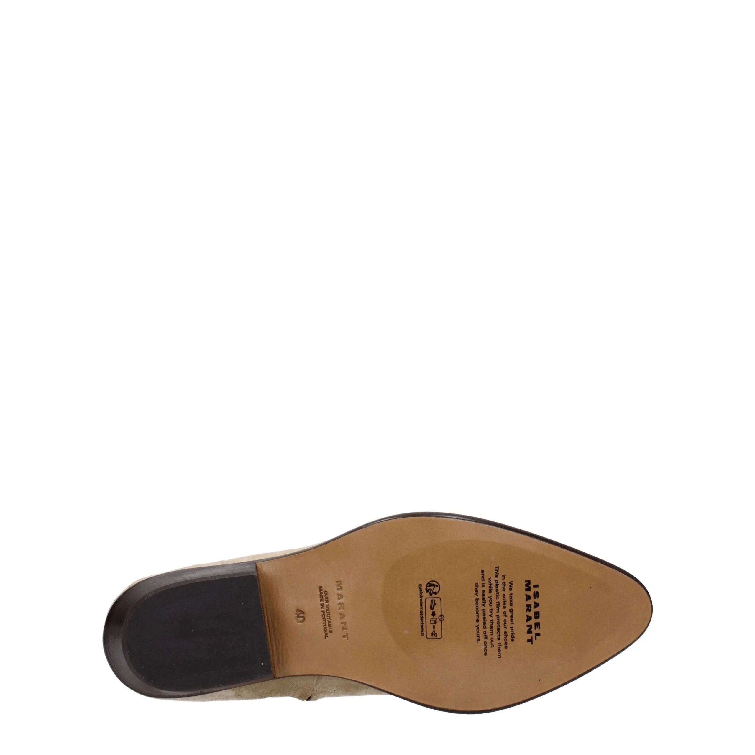 Isabel Marant Beige Leather Ankle Boots - EU40/US7