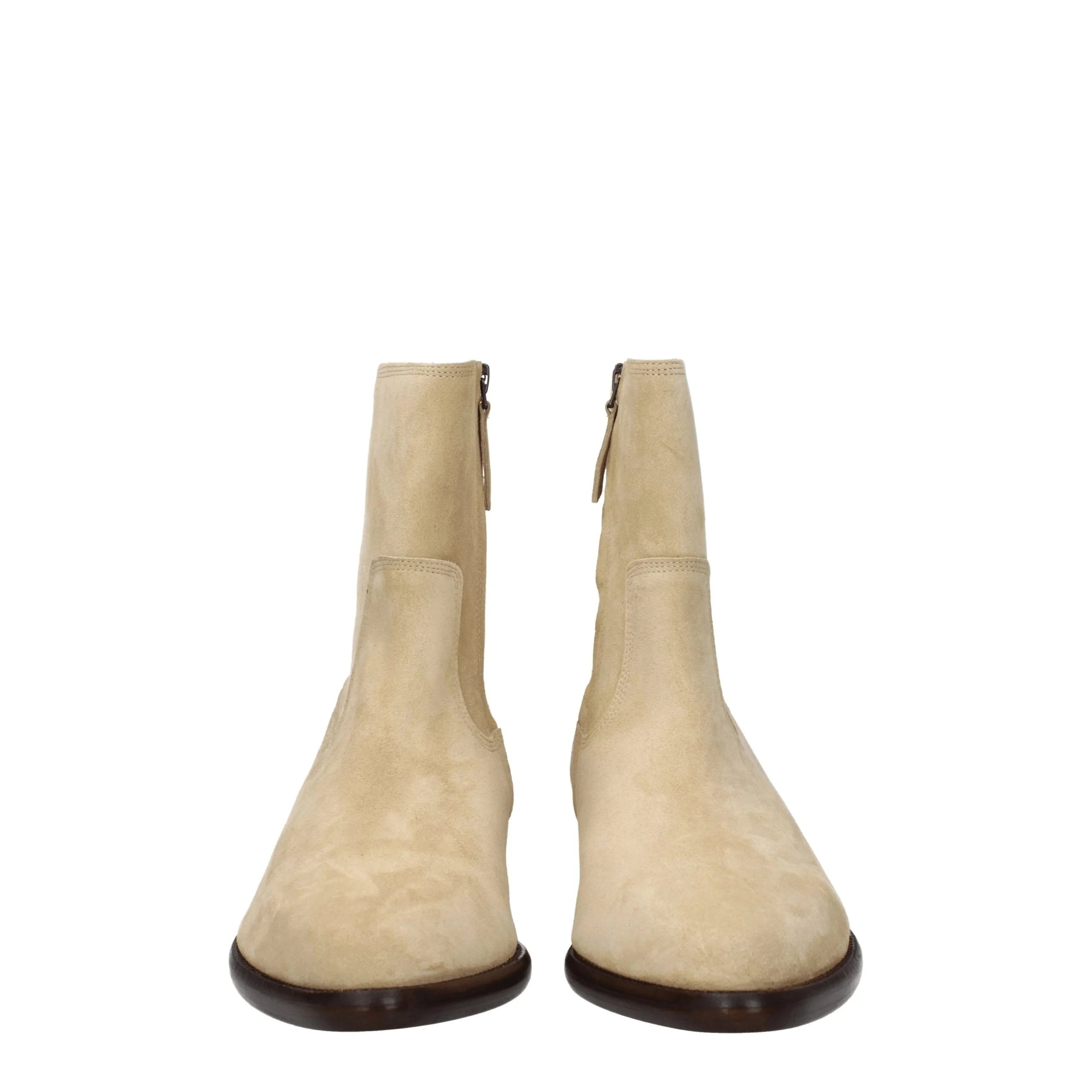 Isabel Marant Beige Leather Ankle Boots - EU40/US7 - Boots