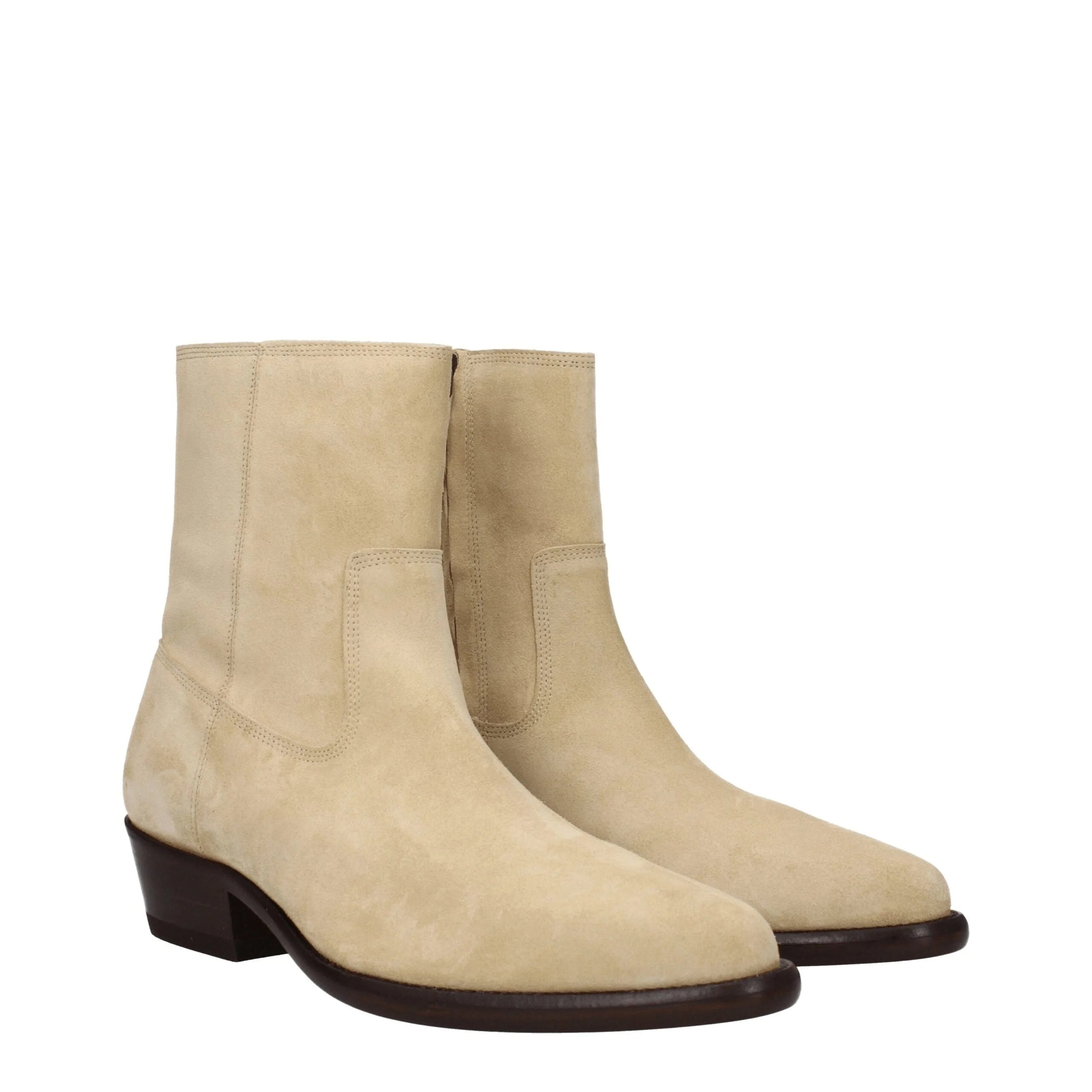 Isabel Marant Beige Leather Ankle Boots - EU40/US7