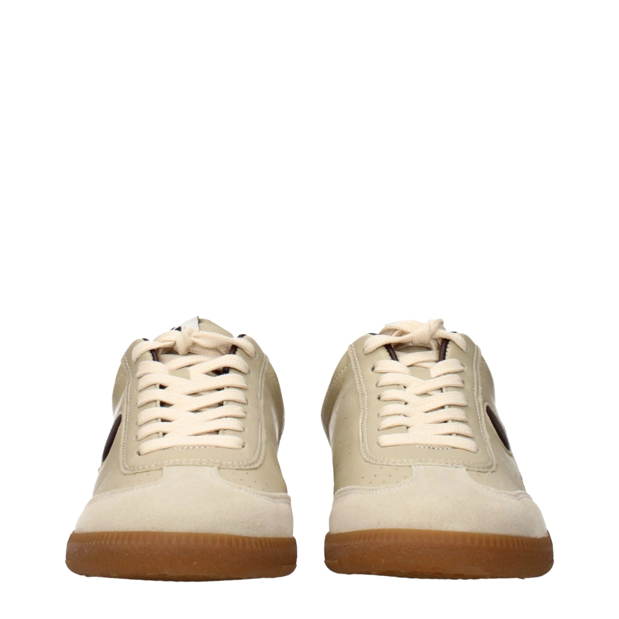 Isabel Marant Beige Leather Low Top Sneakers - EU36/US6