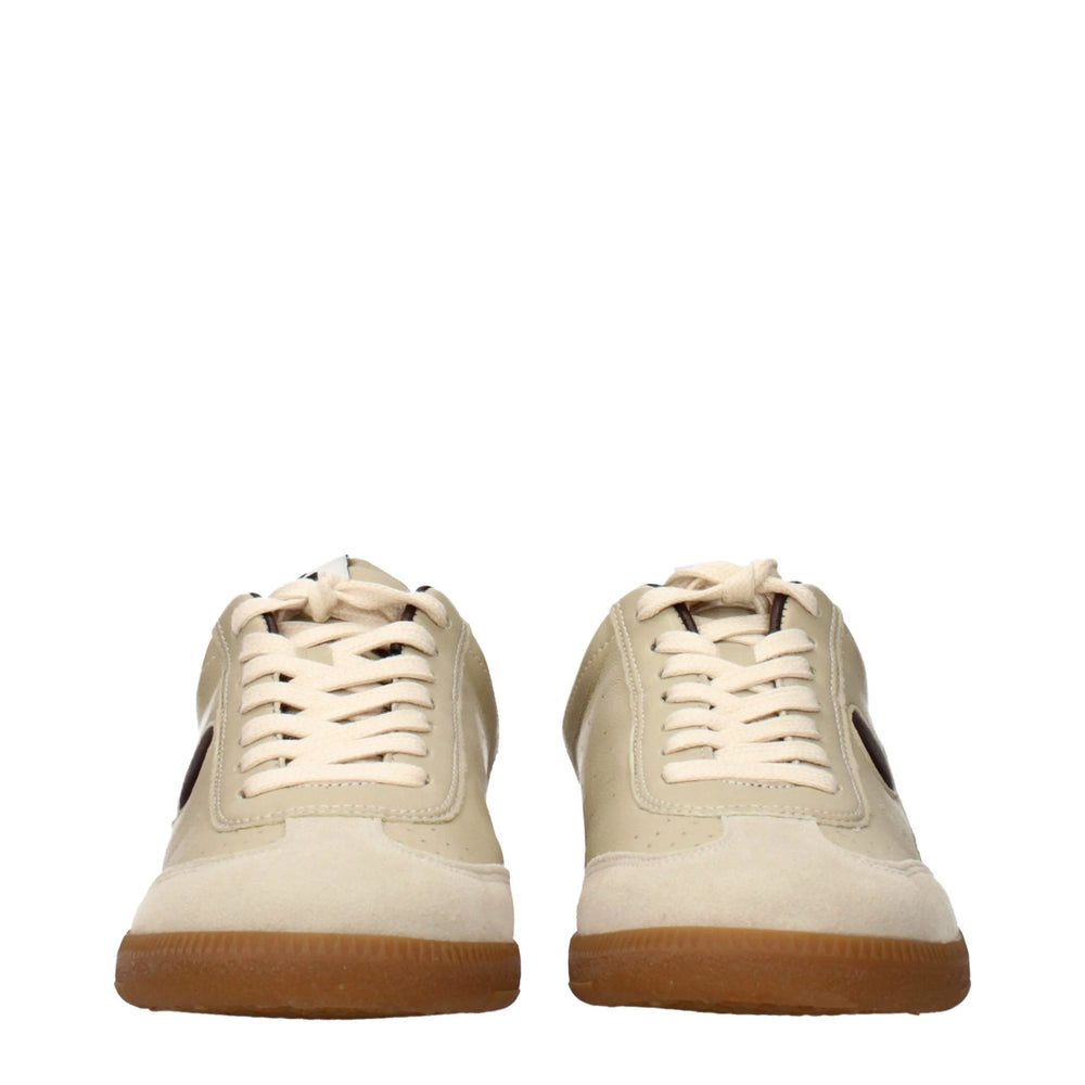Isabel Marant Beige Leather Low Top Sneakers - EU36/US6