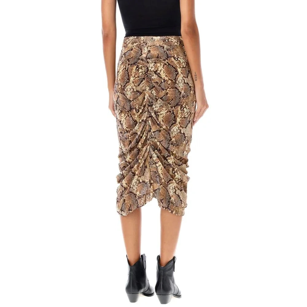 Isabel Marant Beige Silk Midi Skirt - 42