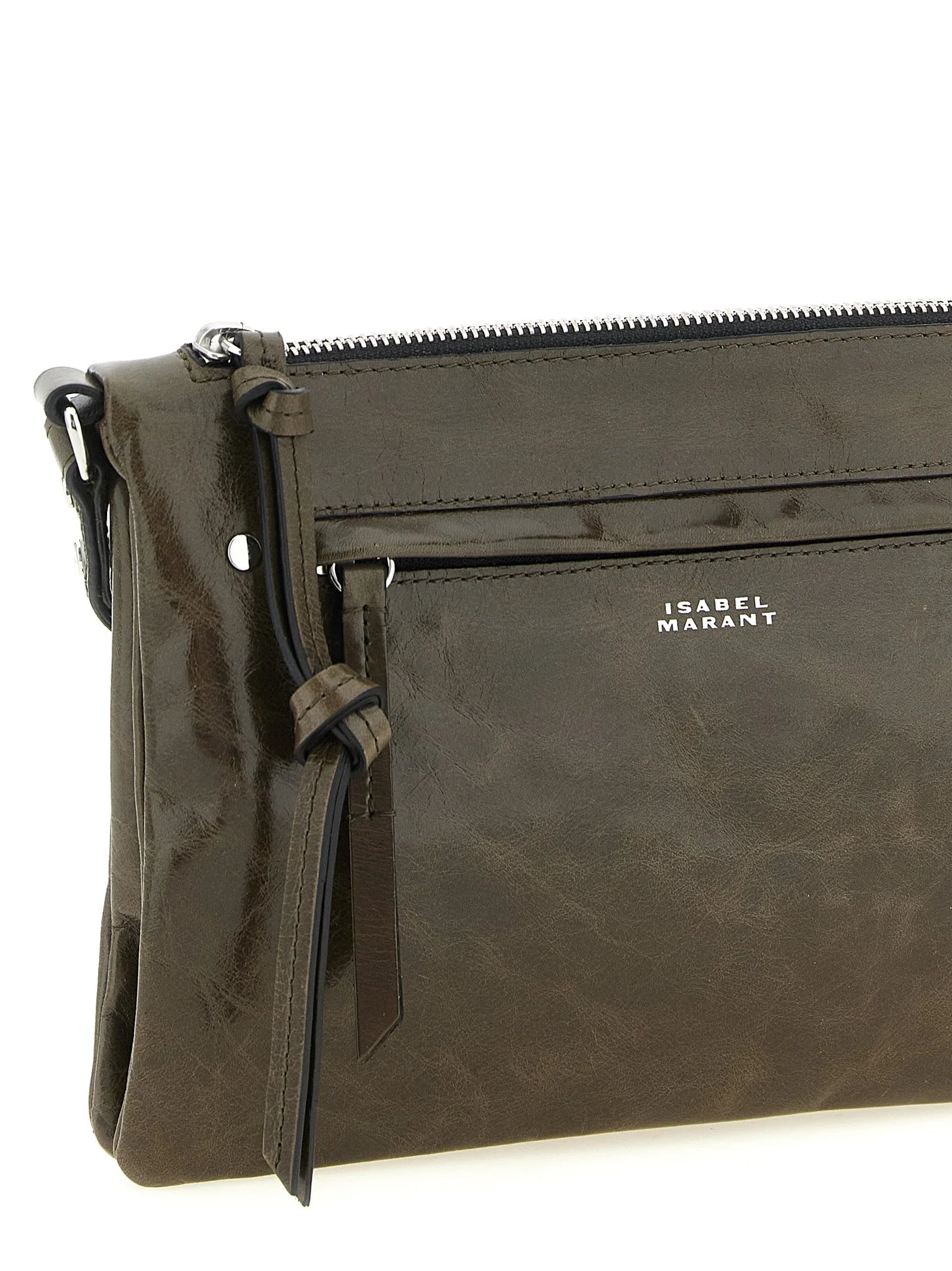 Bolso bandolera Isabel Marant de piel de ternera bicolor