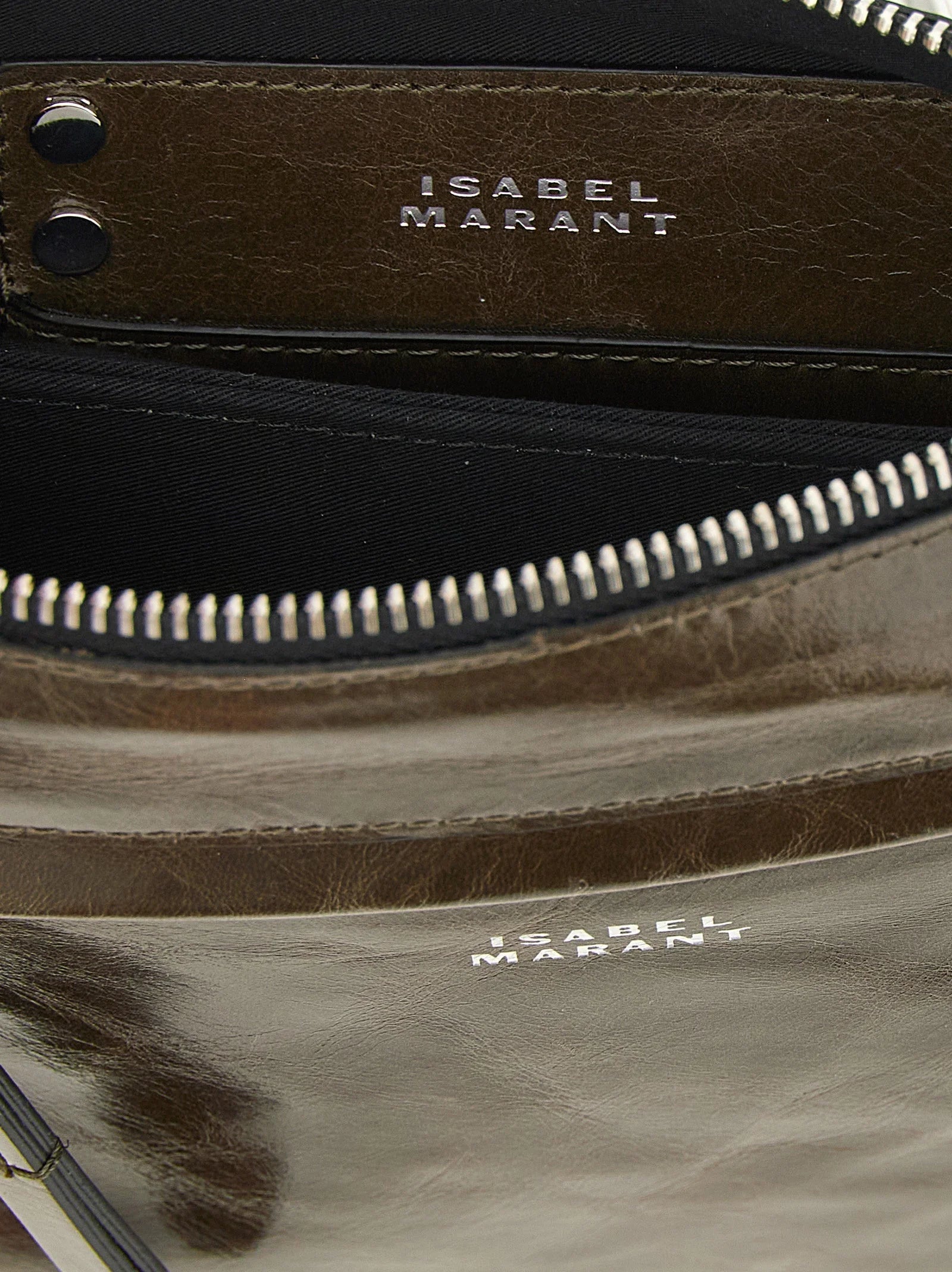 Bolso bandolera Isabel Marant de piel de ternera bicolor