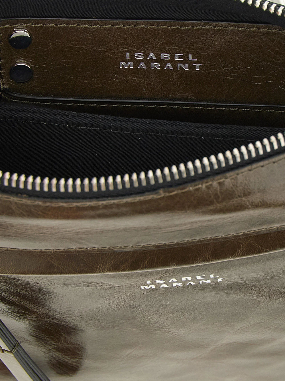 Isabel Marant Bicolor Calfskin Crossbody Bag