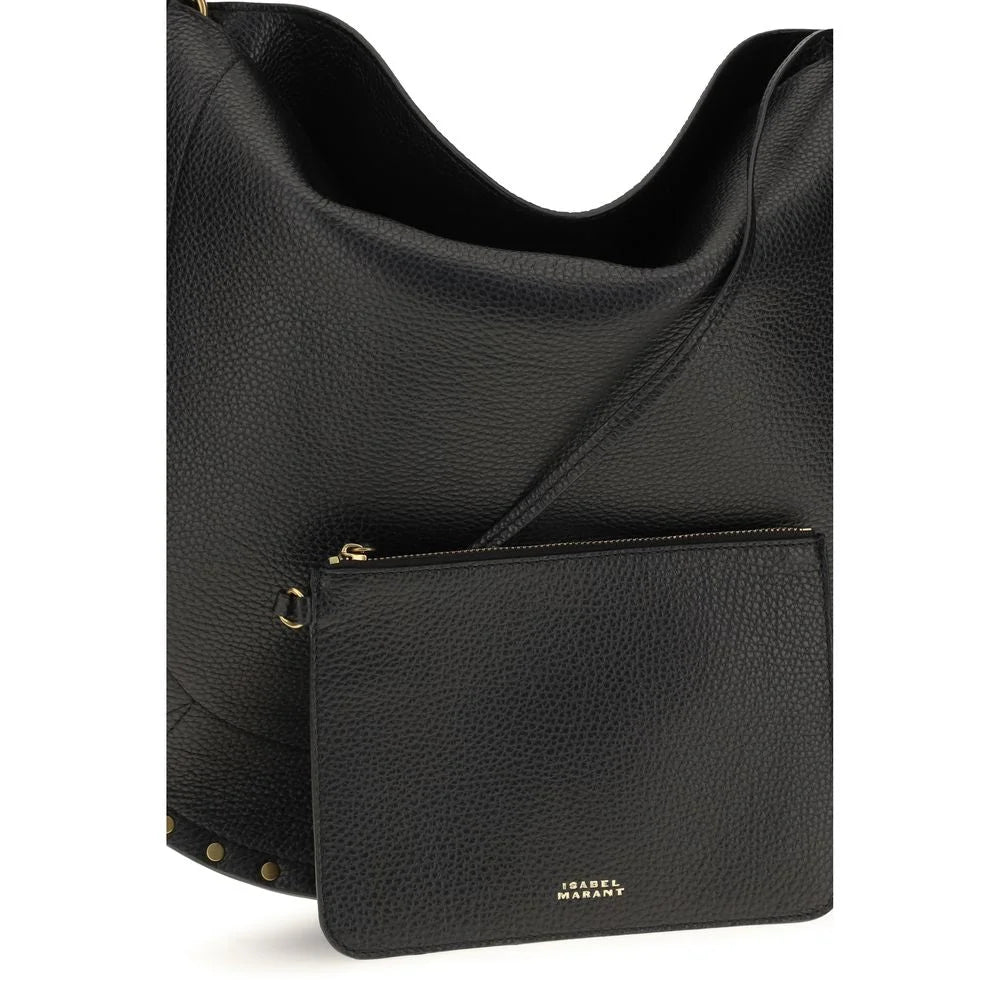 Isabel Marant Black Calf Leather Bos Taurus Shoulder Bag