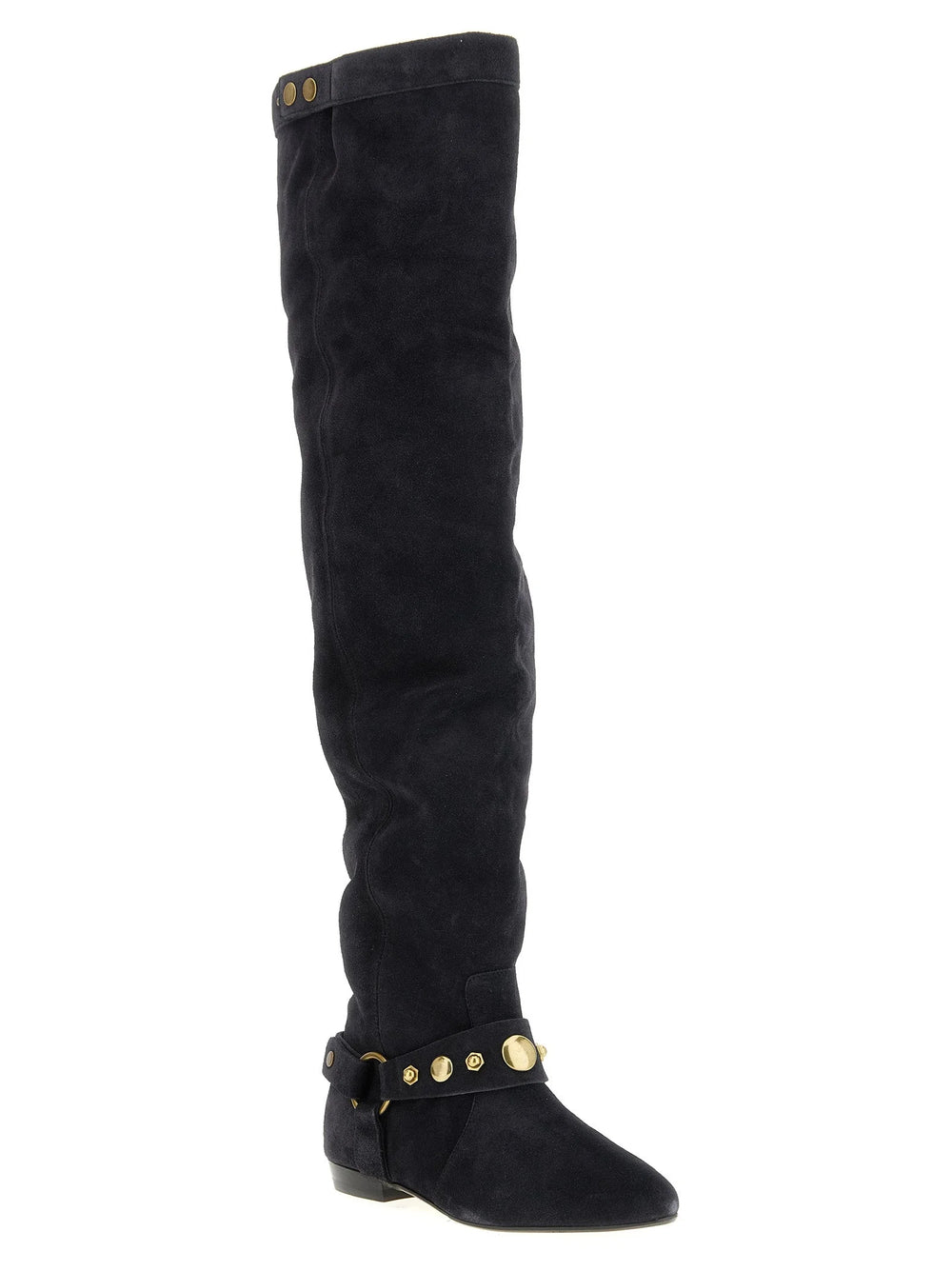 Isabel Marant Black Calfskin Over The Knee - EU37/US7