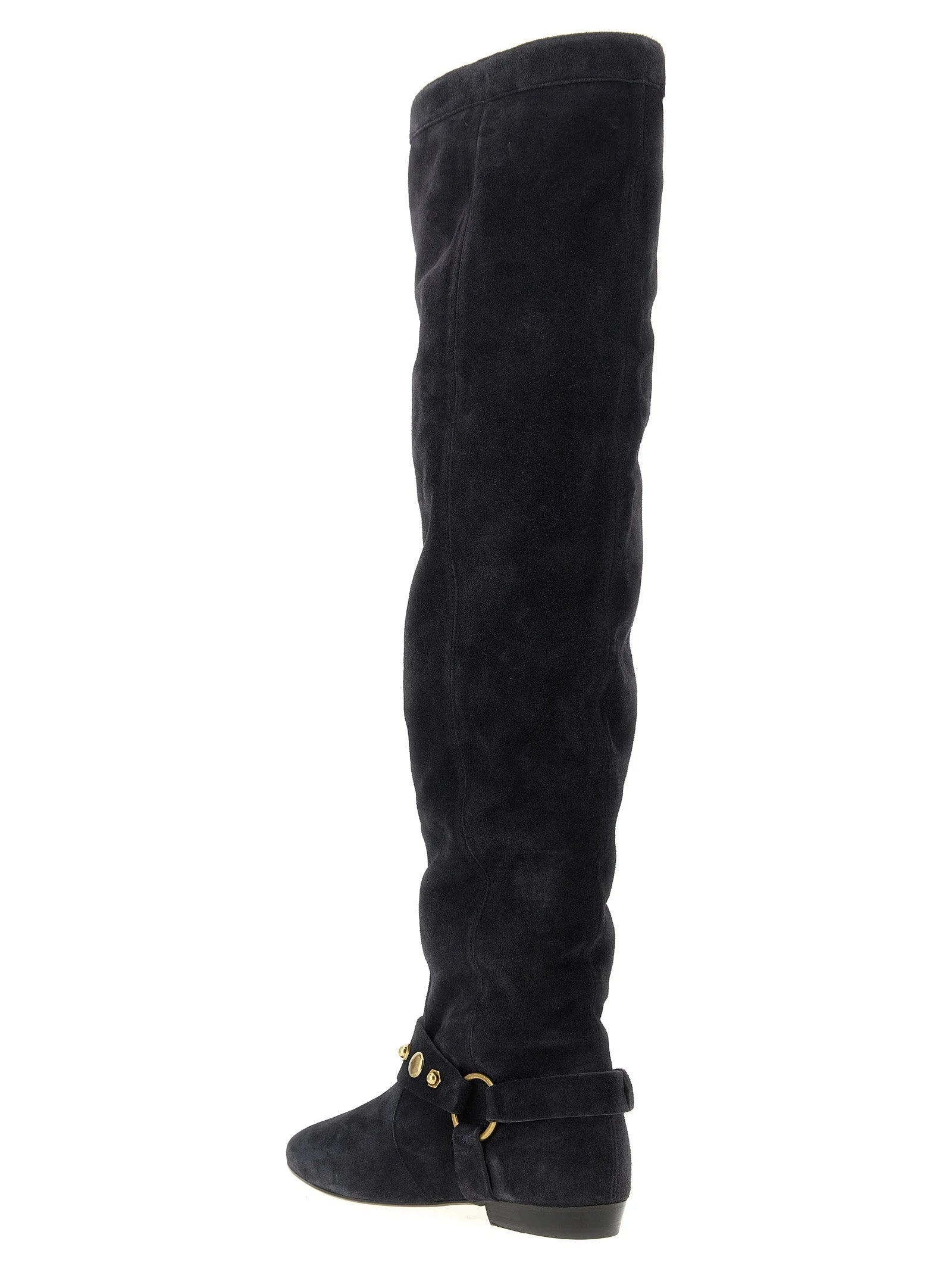 Isabel Marant Black Calfskin Over The Knee - EU37/US7