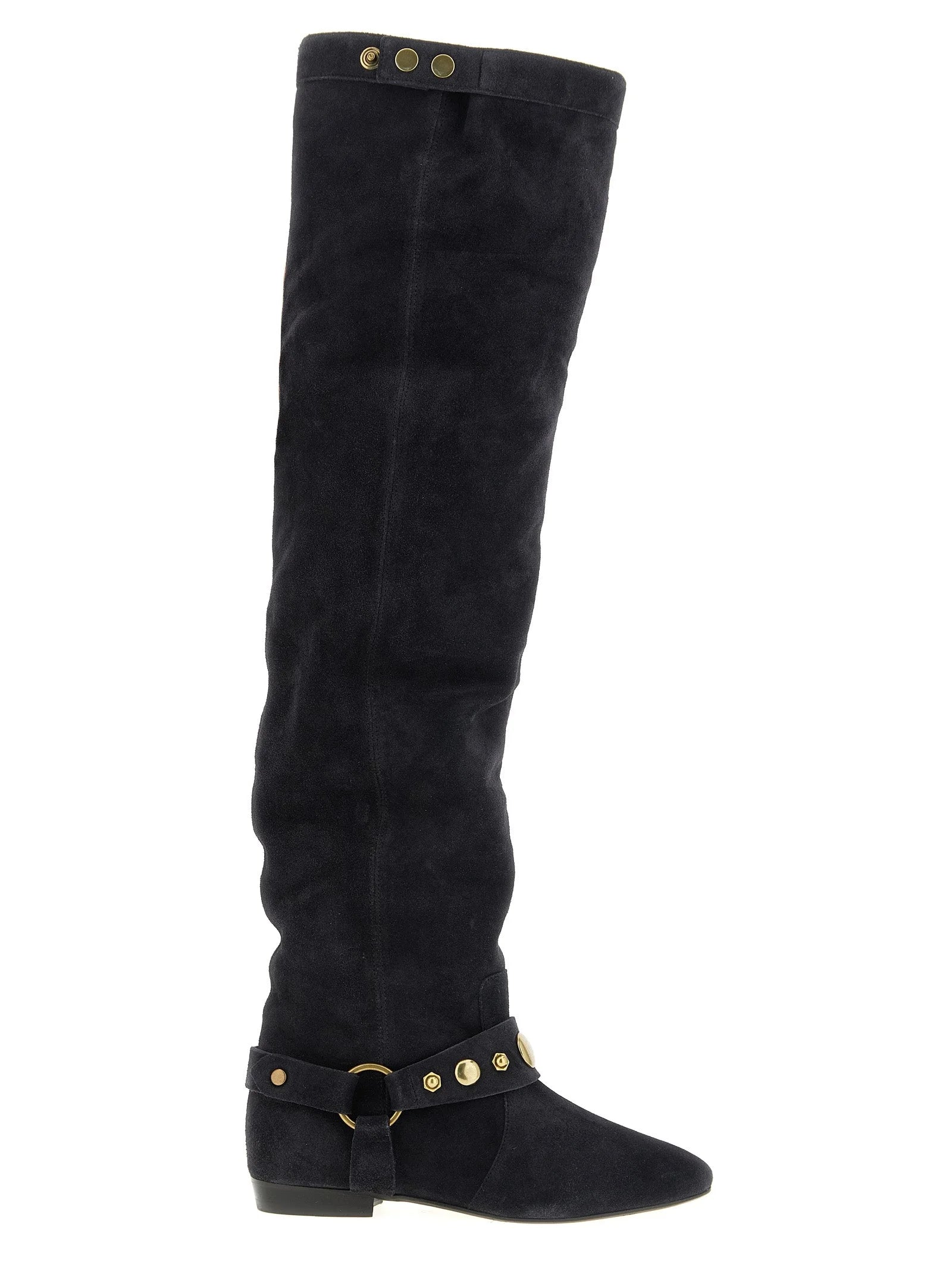 Isabel Marant Black Calfskin Over The Knee - EU37/US7
