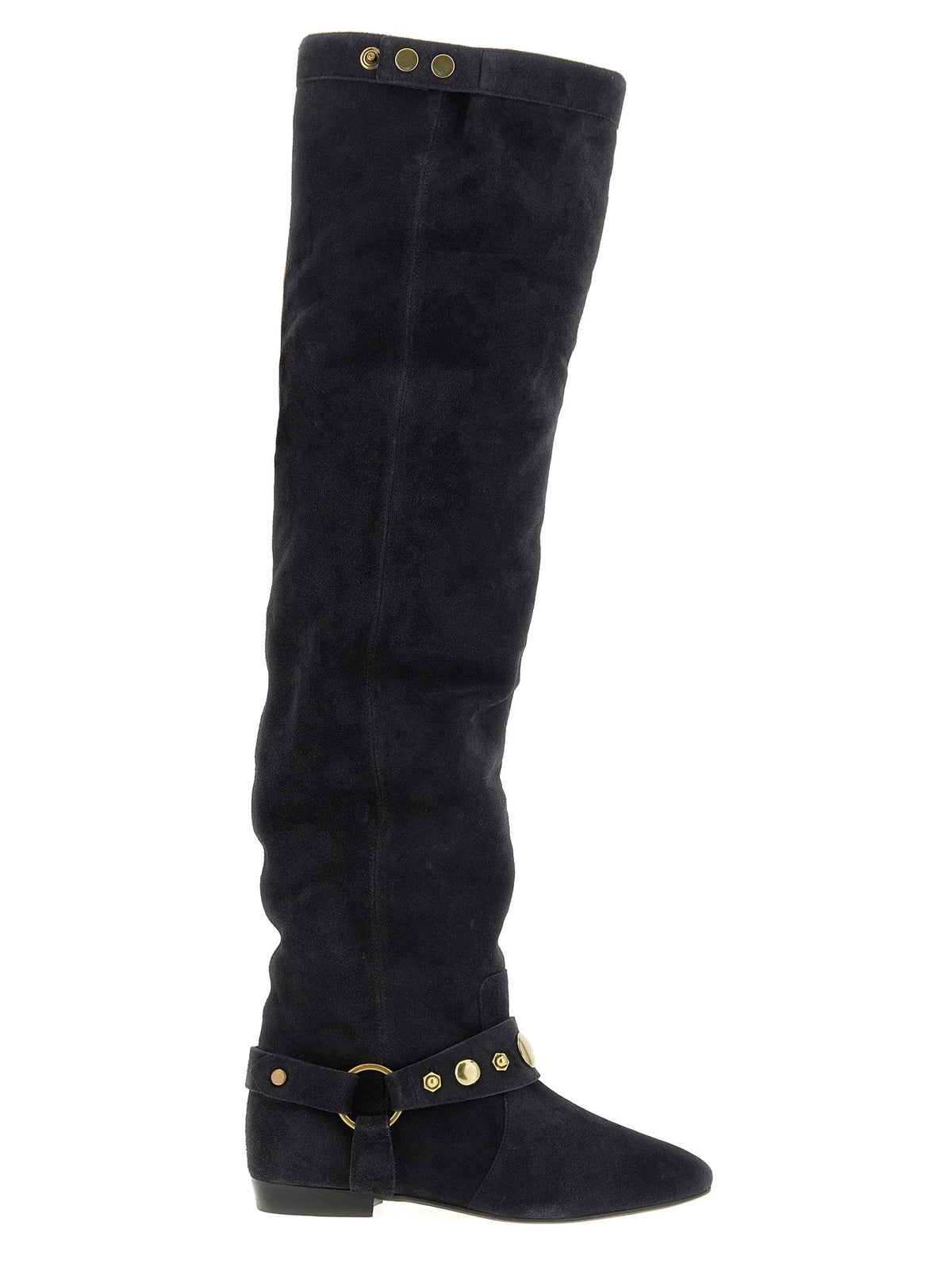 Isabel Marant Black Calfskin Over The Knee - EU37/US7