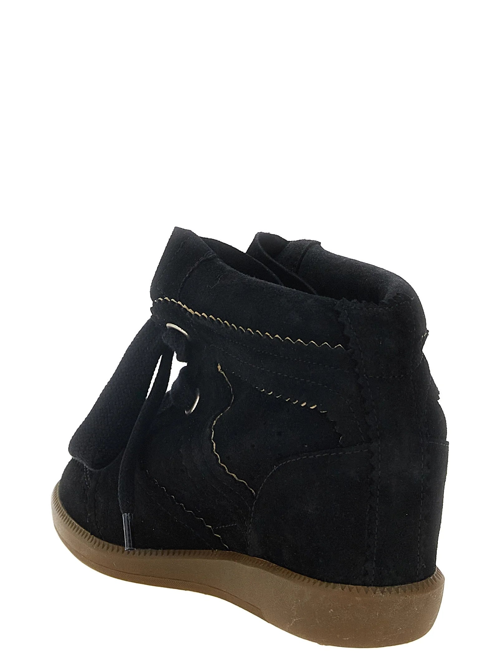 Isabel Marant Black Cowhide Wedge Sandals