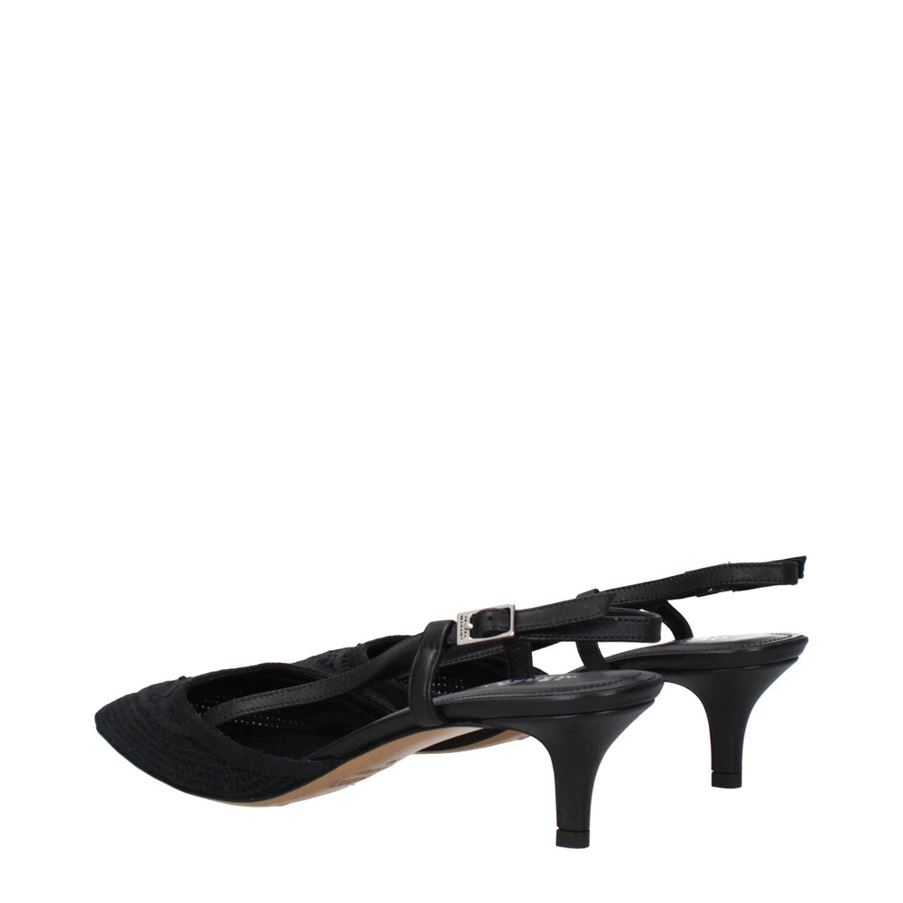Isabel Marant Black Fabric Mid Heel Pumps - EU36/US6