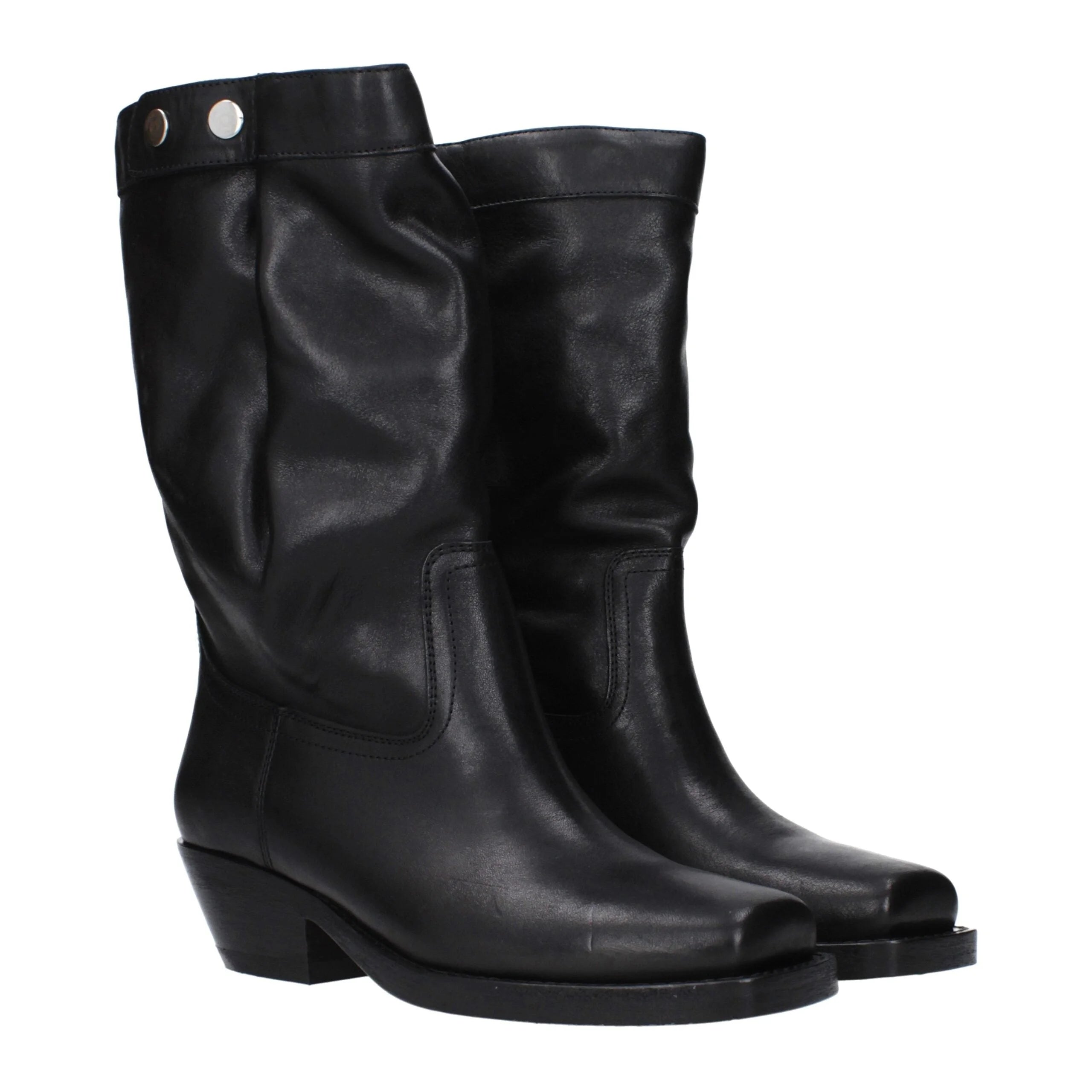 Isabel Marant Black Leather Ankle Boots - EU36/US6