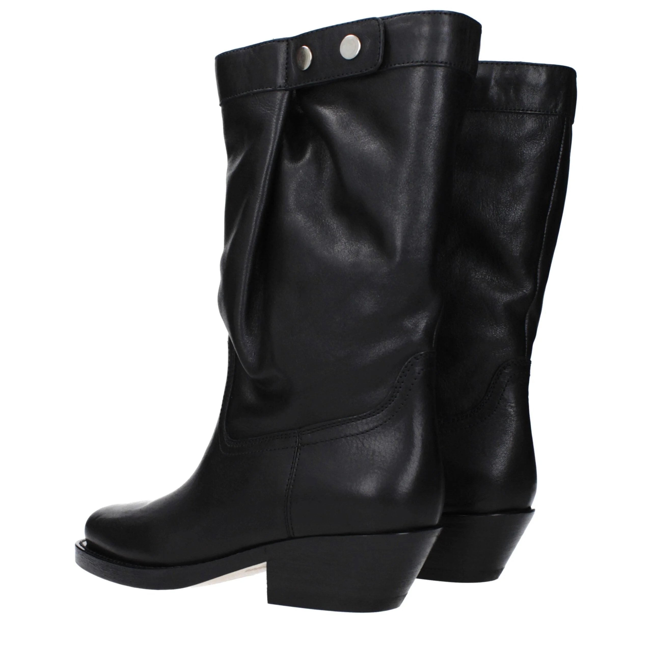 Isabel Marant Black Leather Ankle Boots - EU36/US6