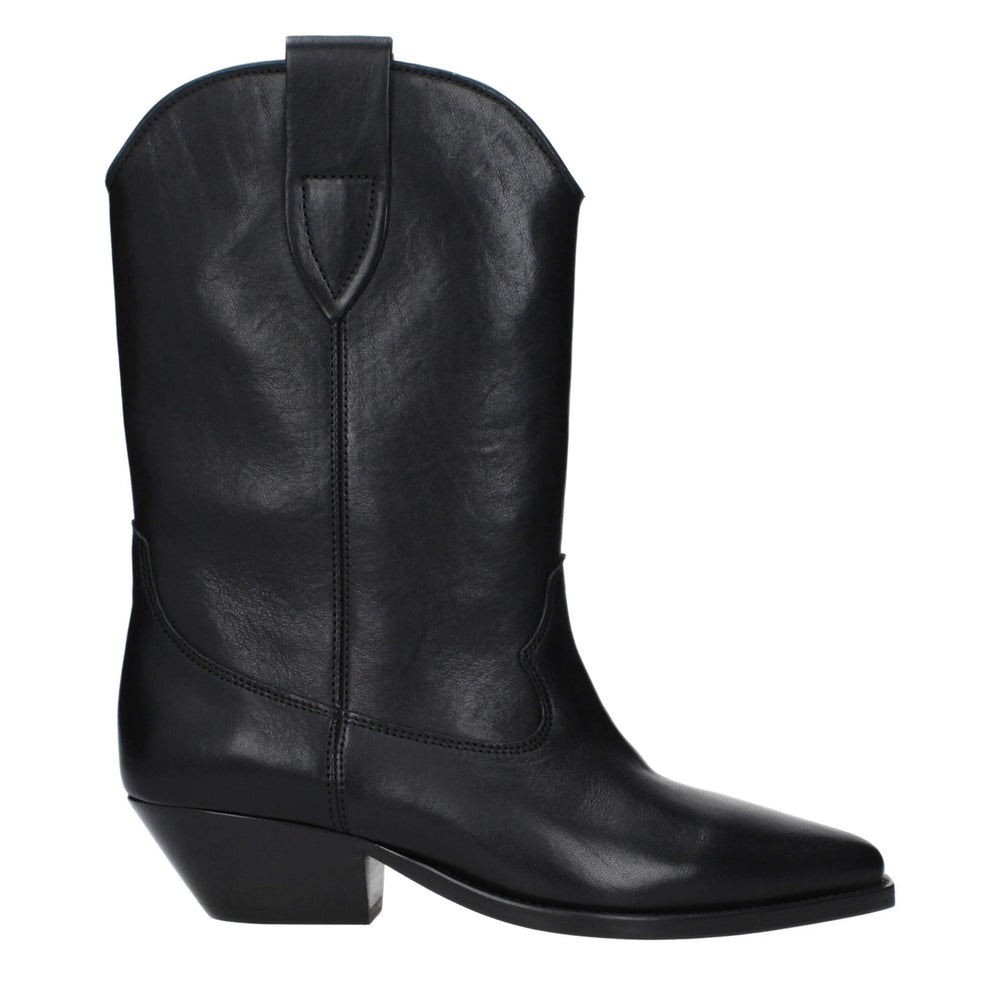 Isabel Marant Black Leather Ankle Boots - EU36/US6