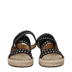 Isabel Marant Black Leather Flat Sandals - EU36/US6 - Sandals