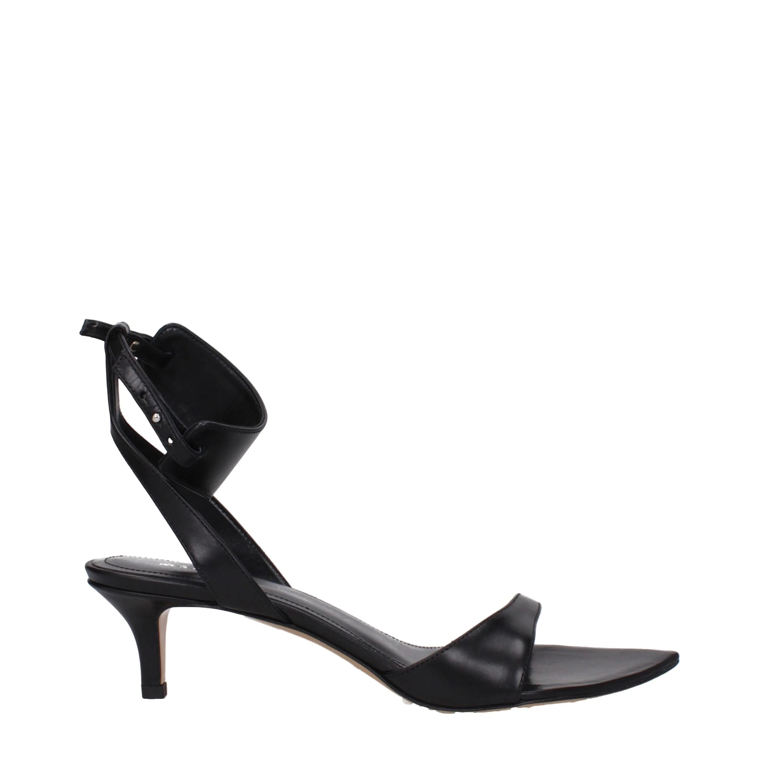 Isabel Marant Black Leather Flat Sandals - EU37/US7 - Sandals
