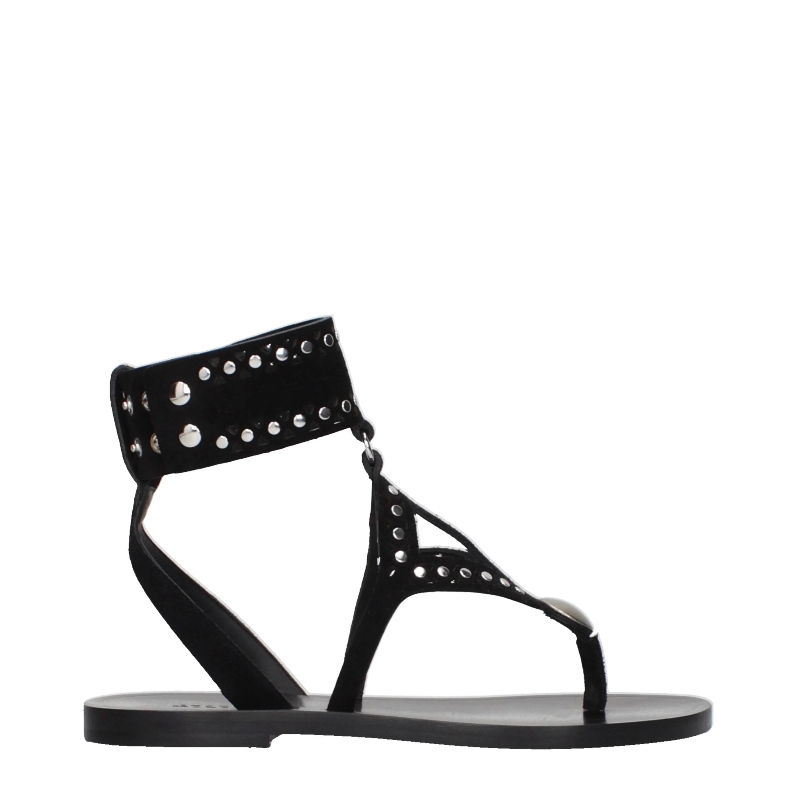 Isabel Marant Black Leather Flip-Flop Sandals - EU36/US6
