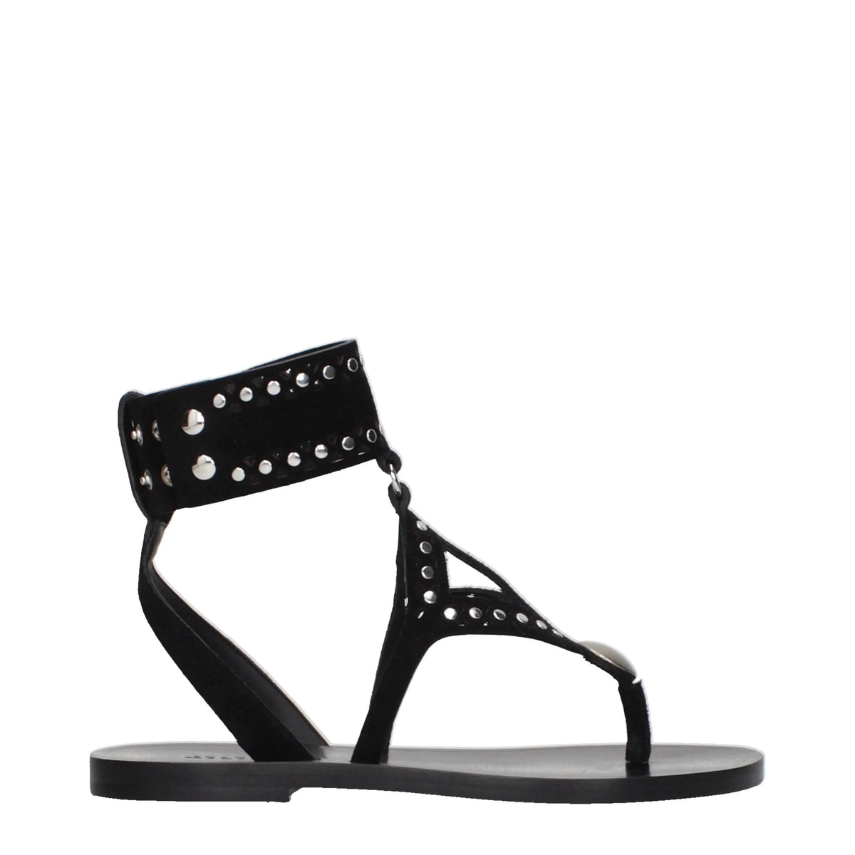 Isabel Marant Black Leather Flip-Flop Sandals - EU36/US6