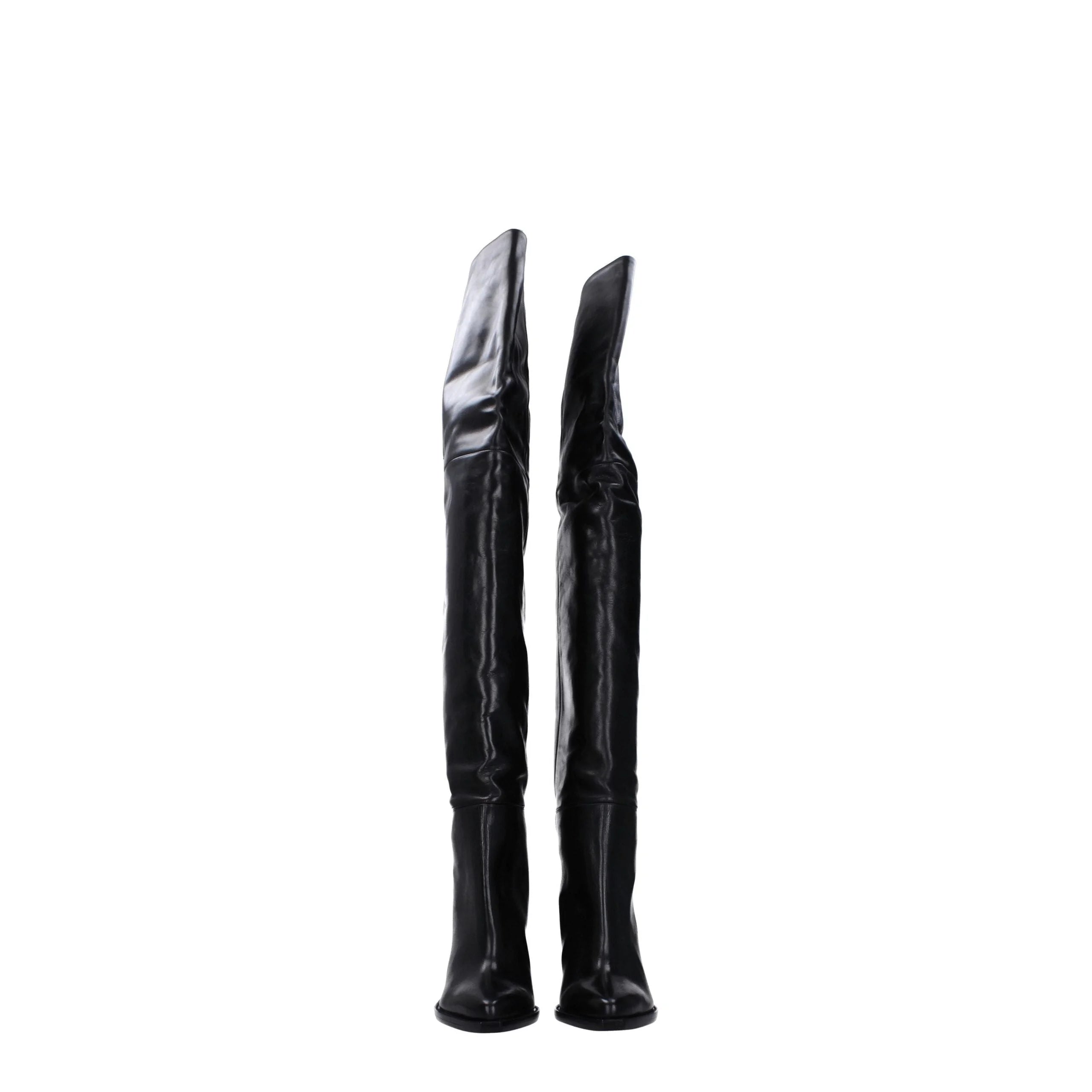 Isabel Marant Black Leather Over The Knee - EU36/US6