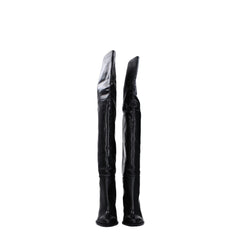 Isabel Marant Black Leather Over The Knee - EU36/US6