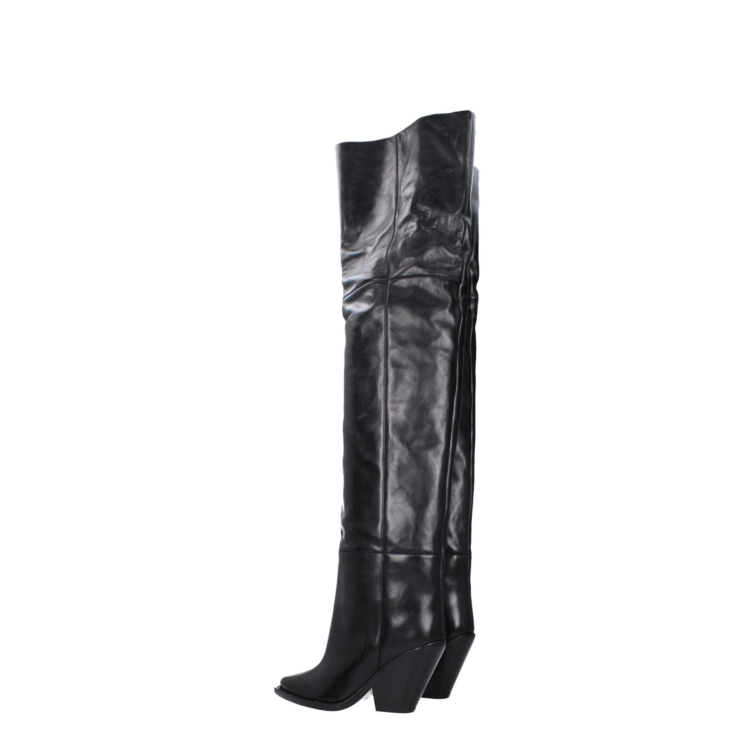 Isabel Marant Black Leather Over The Knee - EU36/US6 - Boots