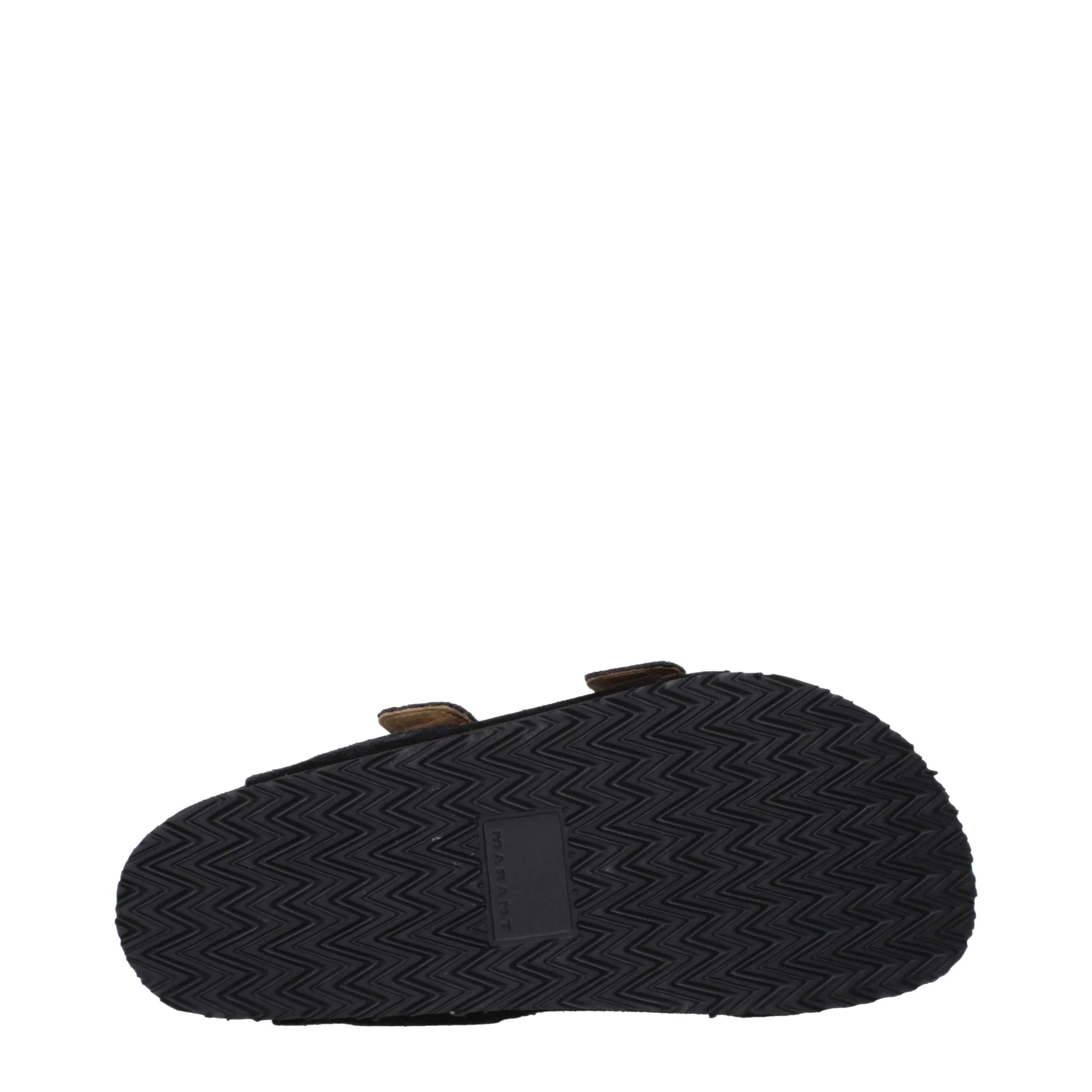 Isabel Marant Black Leather Slippers Sandals
