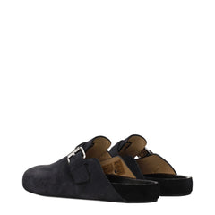 Isabel Marant Black Leather Slippers Sandals - EU42/US9