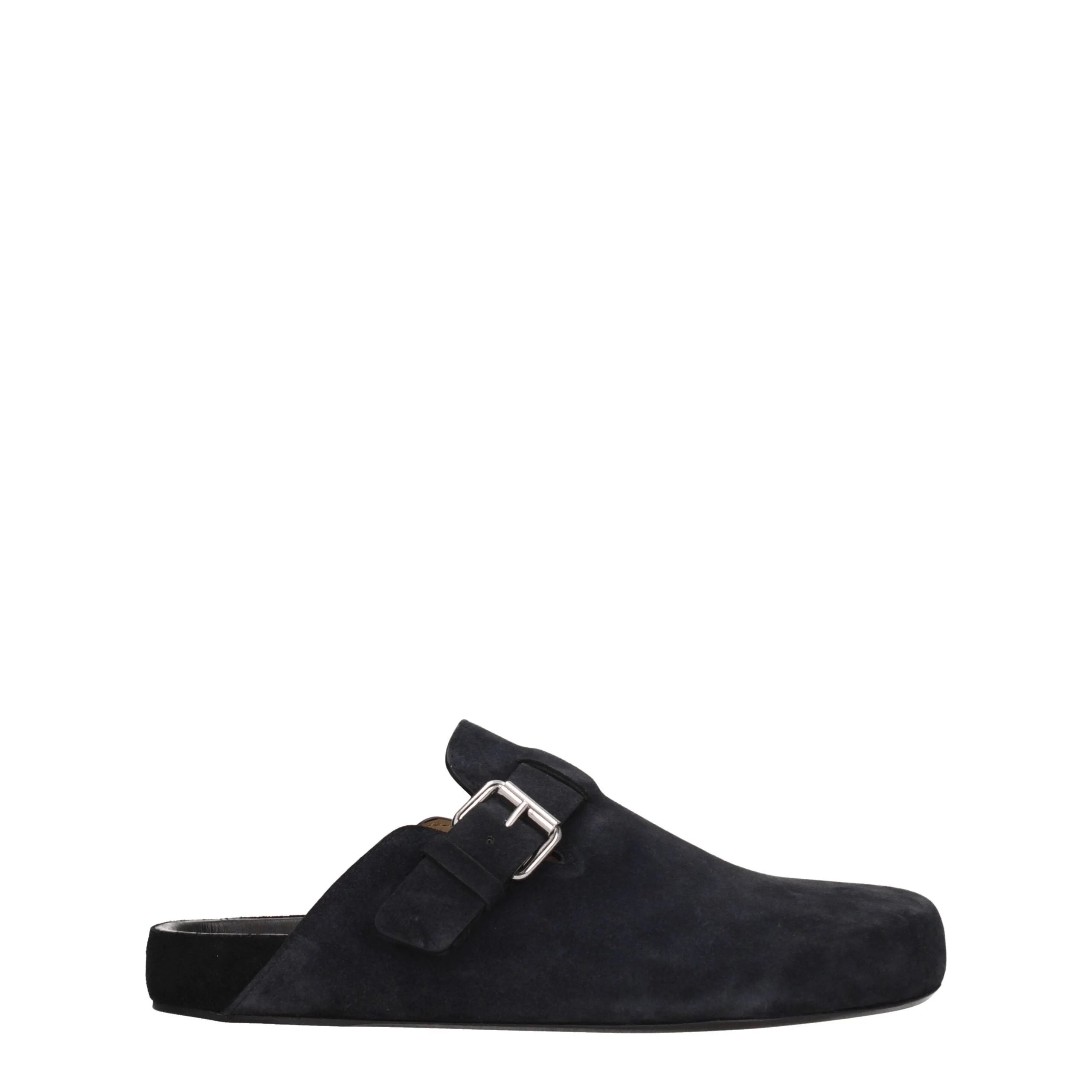 Isabel Marant Black Leather Slippers Sandals - EU42/US9