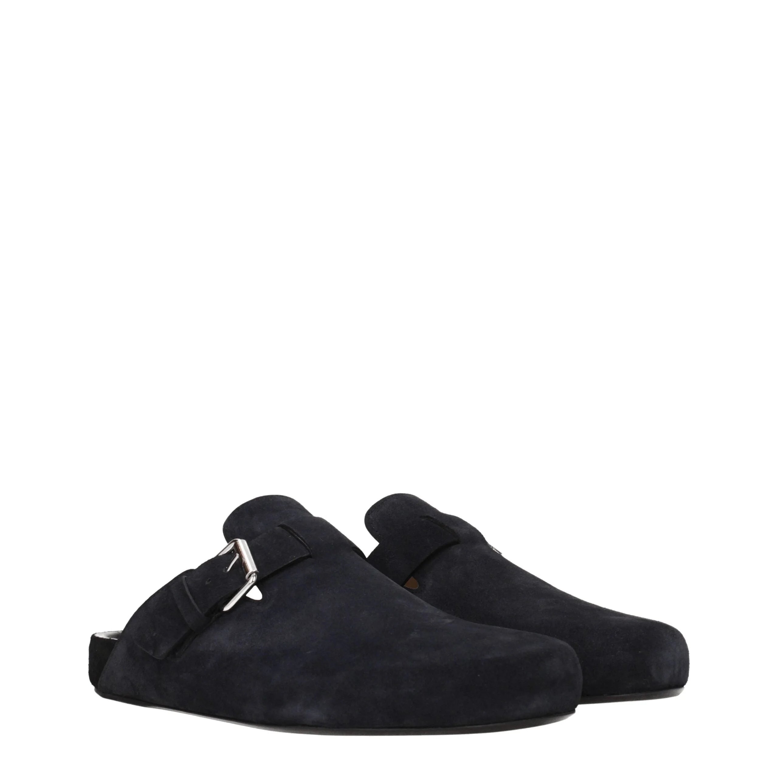 Isabel Marant Black Leather Slippers Sandals - EU42/US9