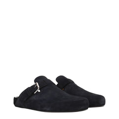 Isabel Marant Black Leather Slippers Sandals - EU42/US9