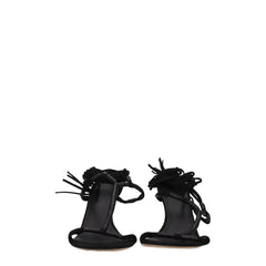 Isabel Marant Black Leather Stiletto Heels Sandals