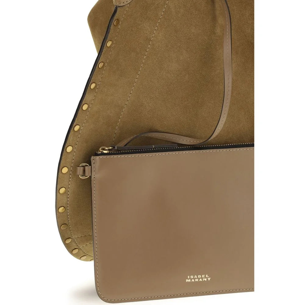 Isabel Marant Brown Calf Leather Bos Taurus Shoulder Bag